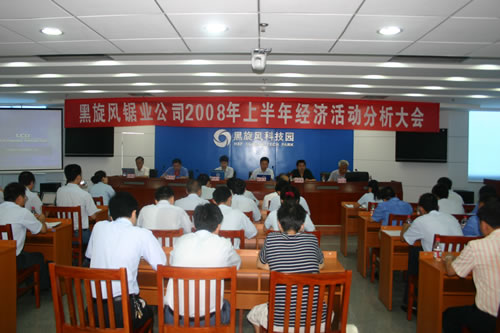 黑旋風(fēng)鋸業(yè)公司召開(kāi)上半年經(jīng)濟(jì)活動(dòng)分析會(huì)