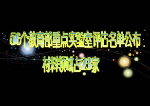 56個教育部重點實驗室評估名單公布 