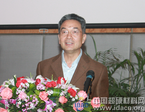 超硬材料協(xié)會副理事長陳懷榮發(fā)表致辭