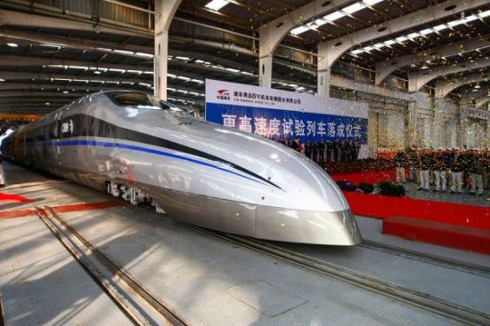 中國時速500公里動車組25日試驗開跑