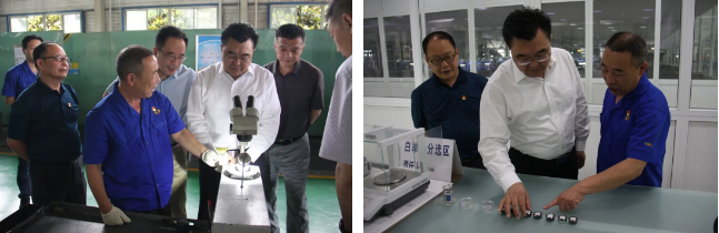 兵器集團(tuán)黨組成員、總會(huì)計(jì)師張華到中南鉆石公司調(diào)研