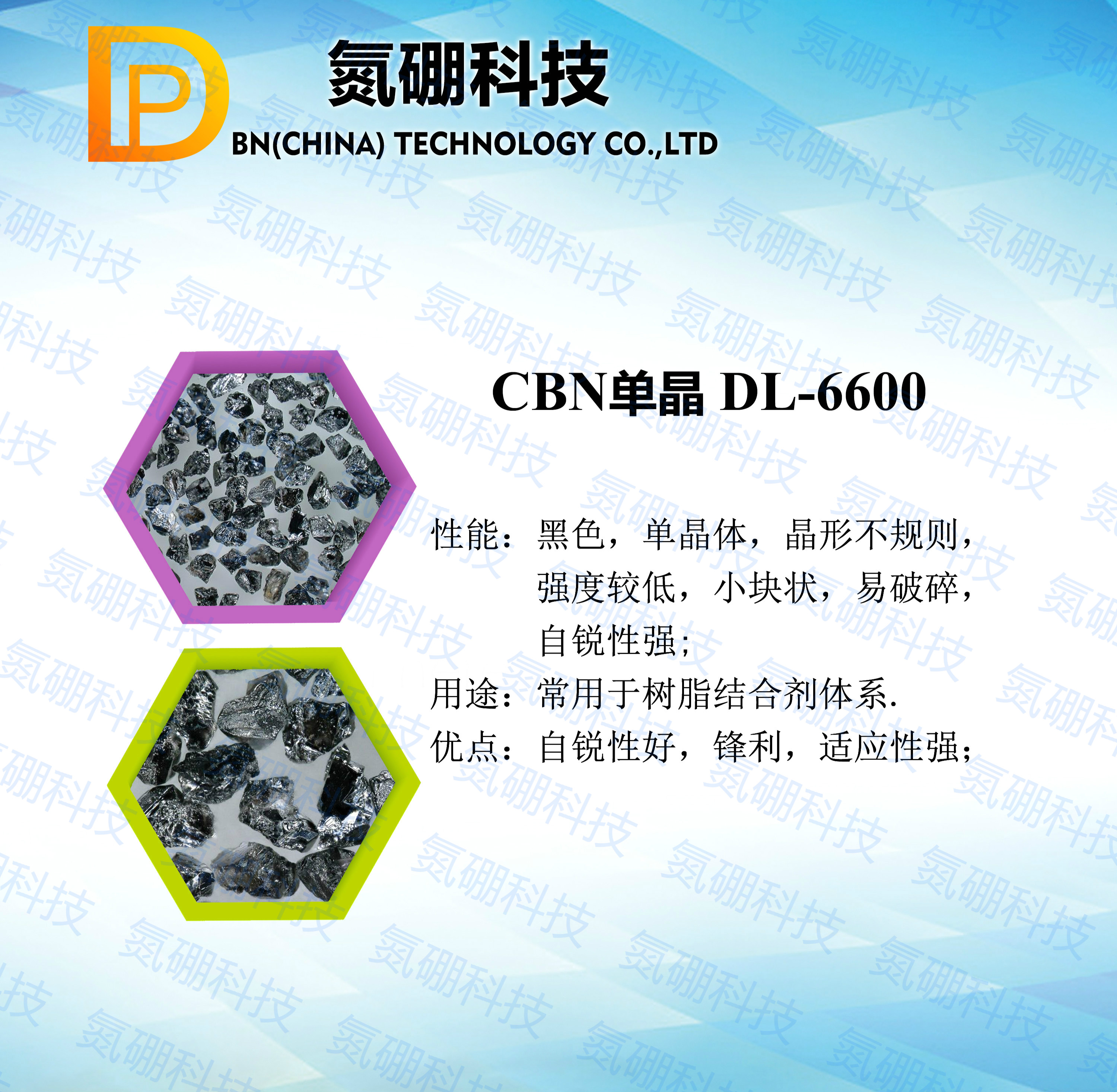 氮硼科技用于磨削和切削的立方氮化硼磨料