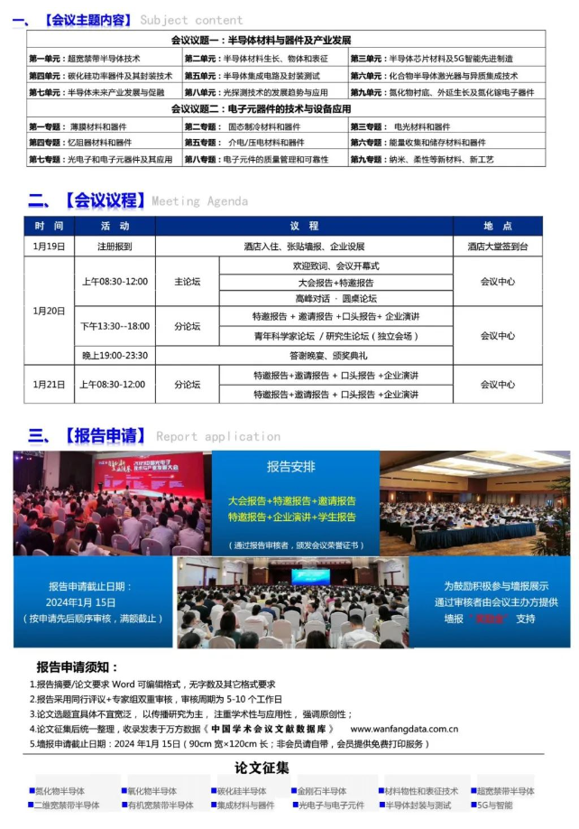 會(huì)議通知|2024半導(dǎo)體材料與電子元器件發(fā)展論壇